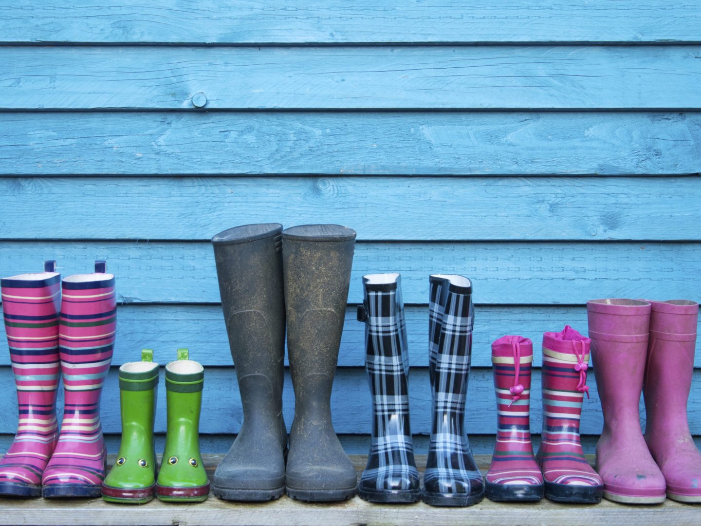 colorful wellies