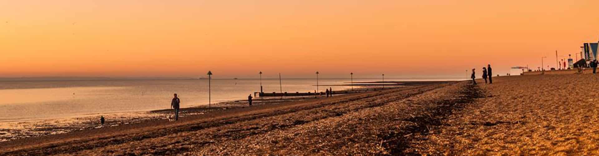 sunset view of a beach