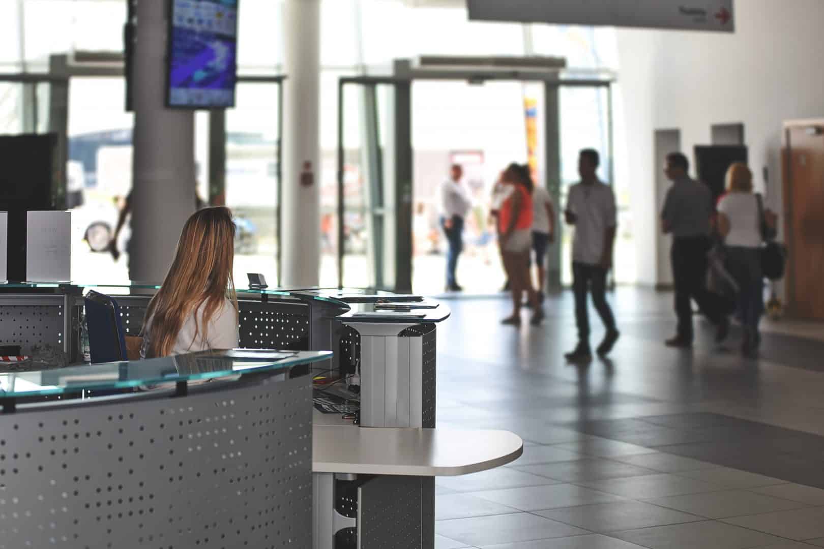 inside the reception