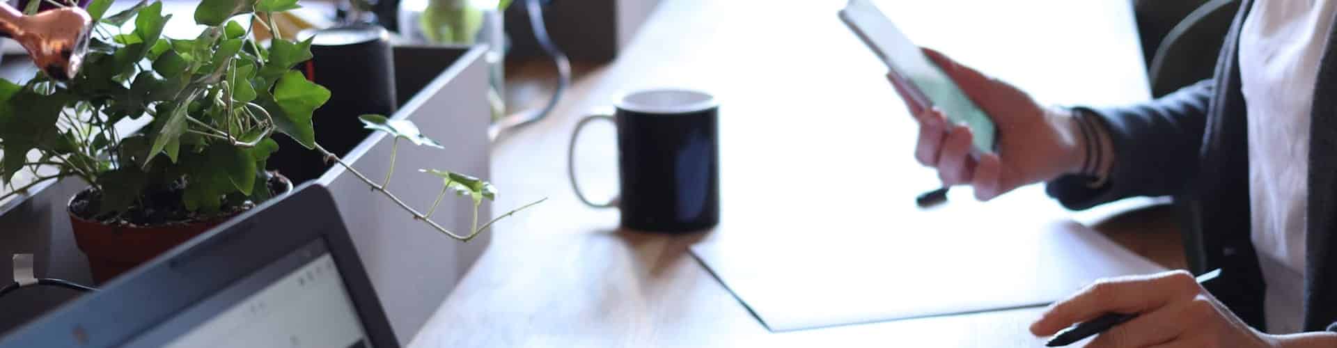 news and a cup of coffee