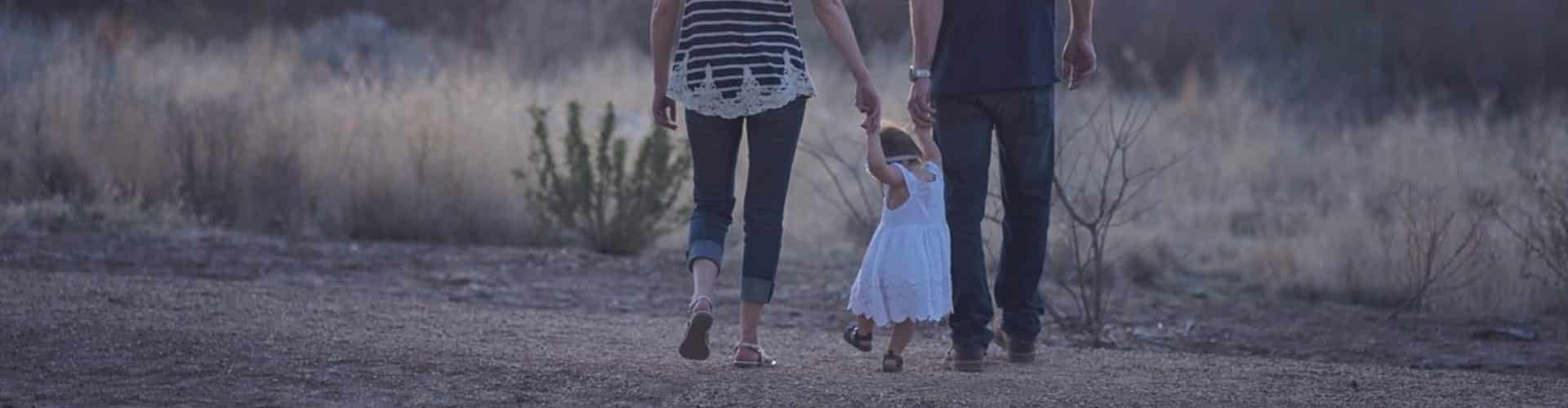 family walking