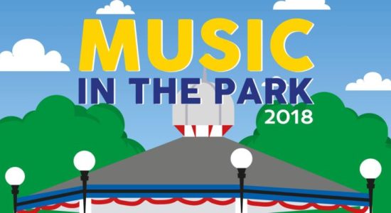 Music in the park 2018 banner