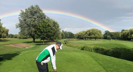 man playing golf