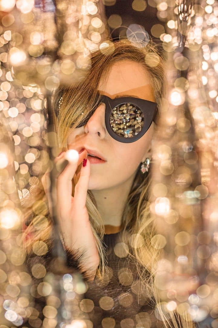 sparkling eye glasses