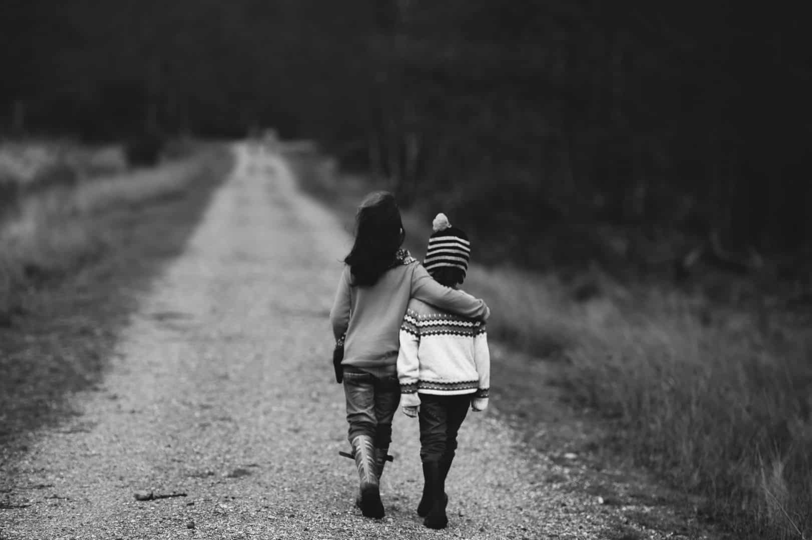 sibling walking