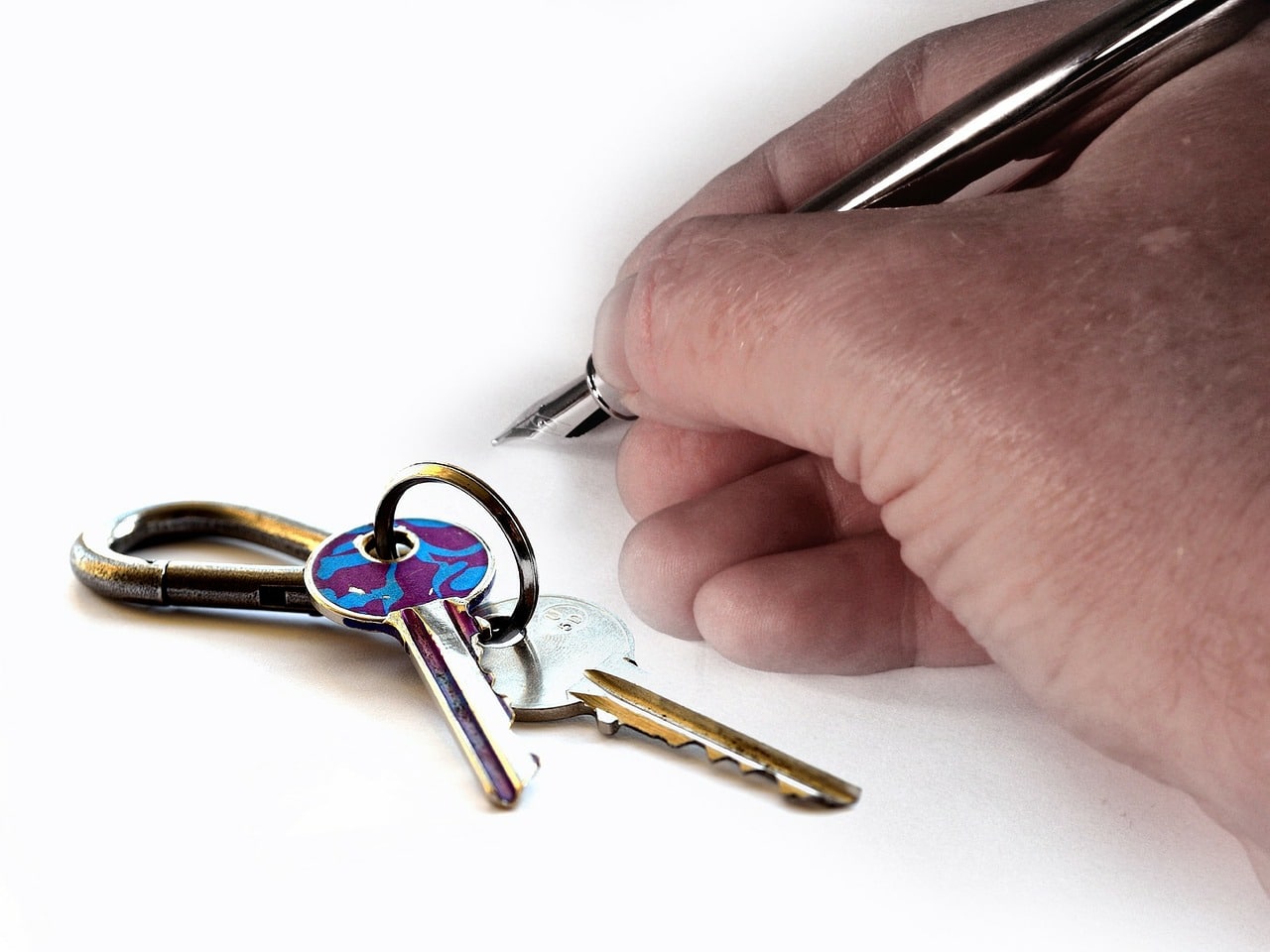 A pen and the keys