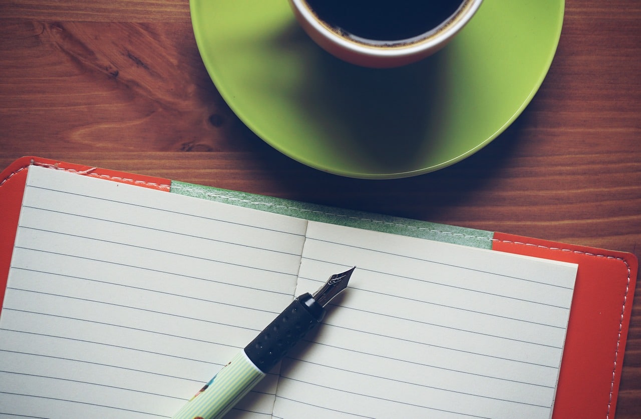 notebook and a pen