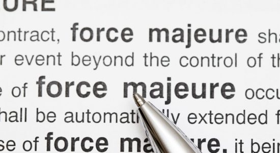 force majeure word in a paper