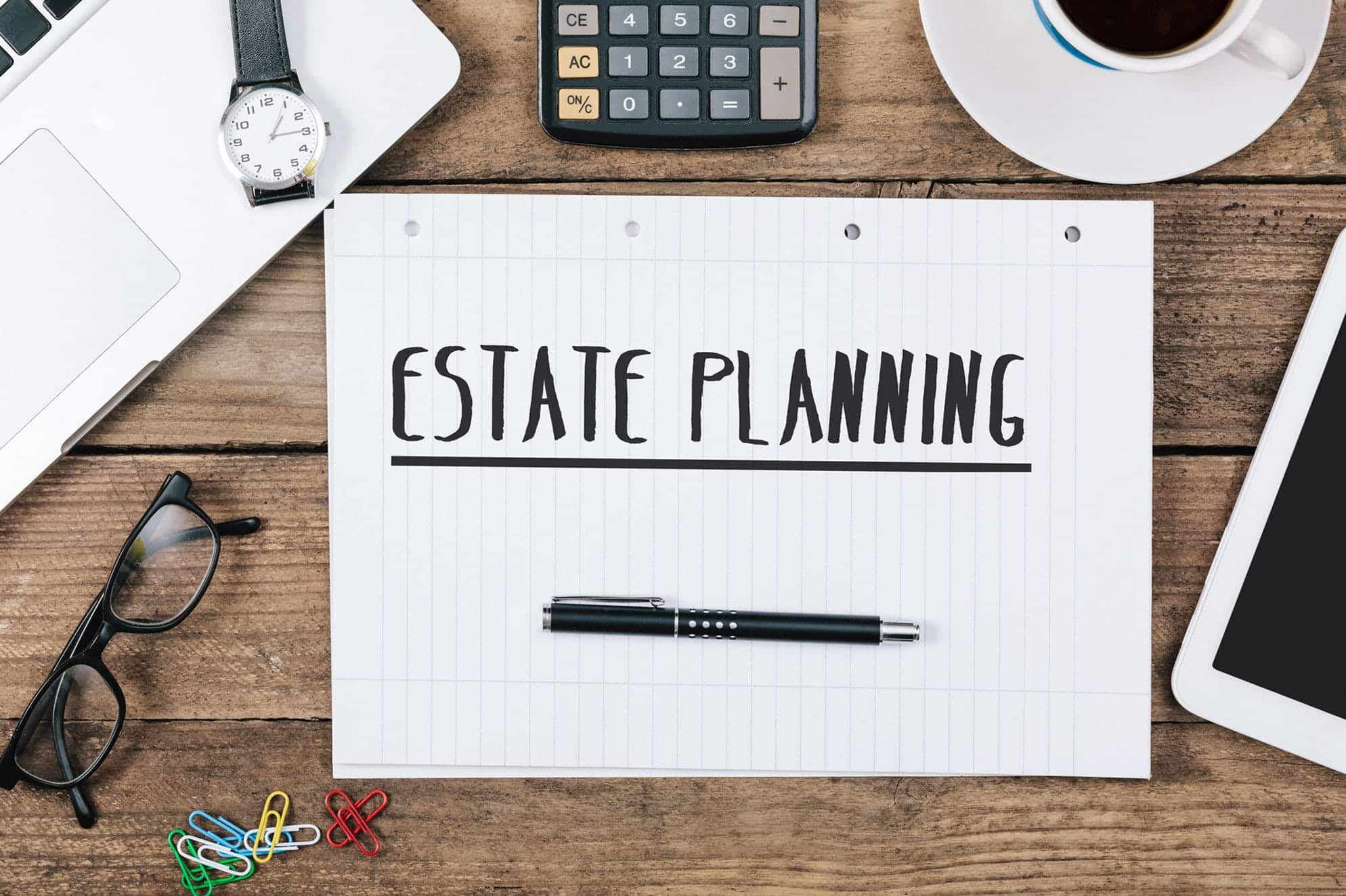 estate planning written n a paper