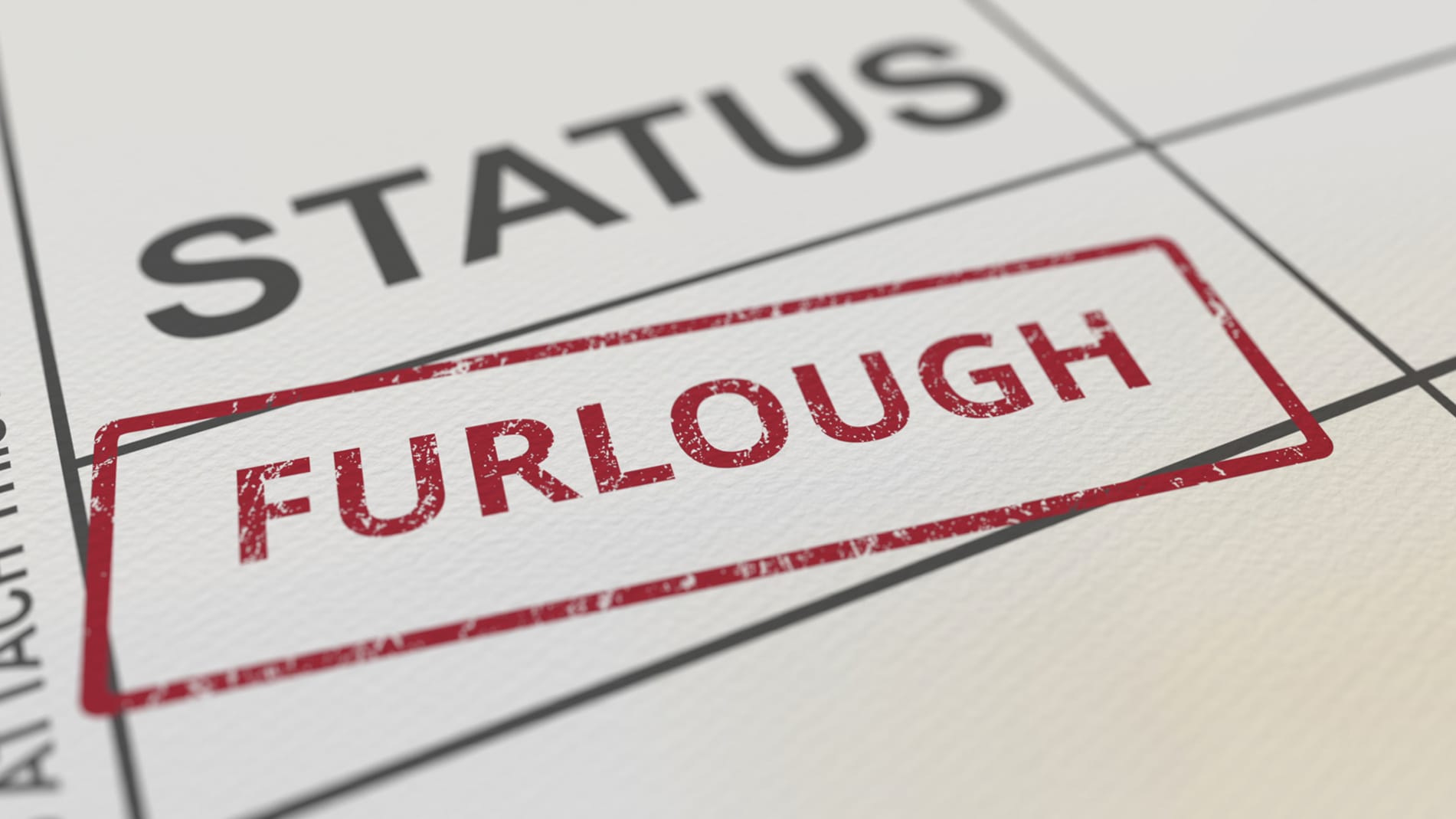 furlough stamp on a paper