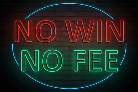 no win, no fee neon lights sign