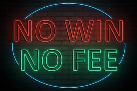 no win, no fee neon lights sign