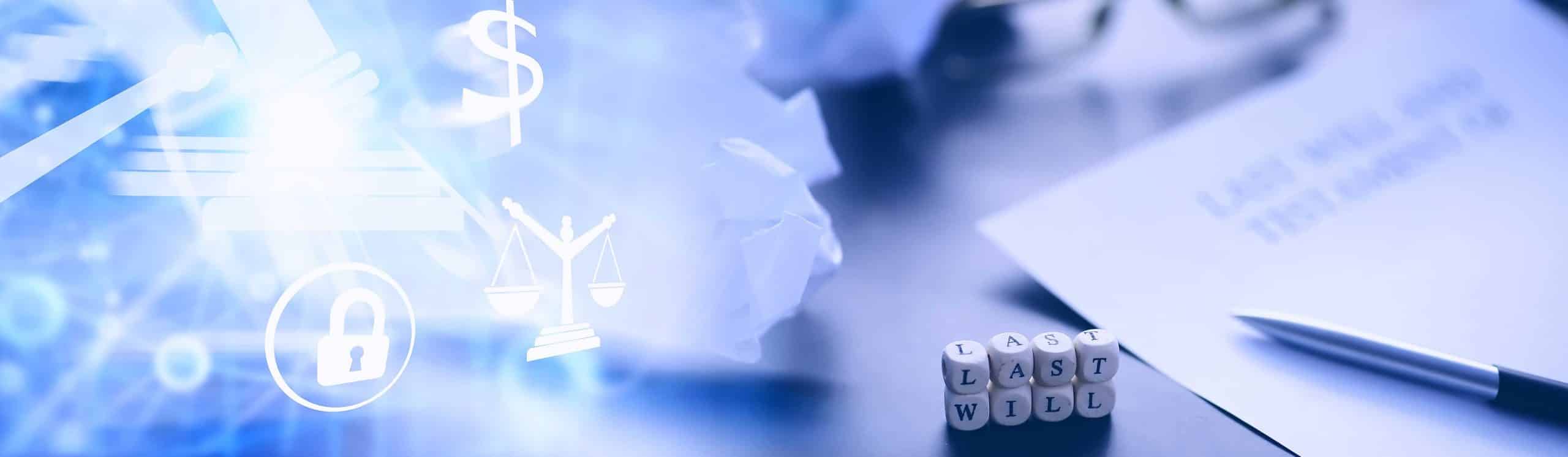 last will letters in a wooden block on top of a table