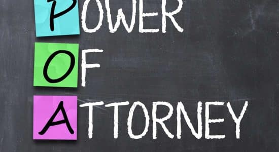 power of attorney in a chalk board