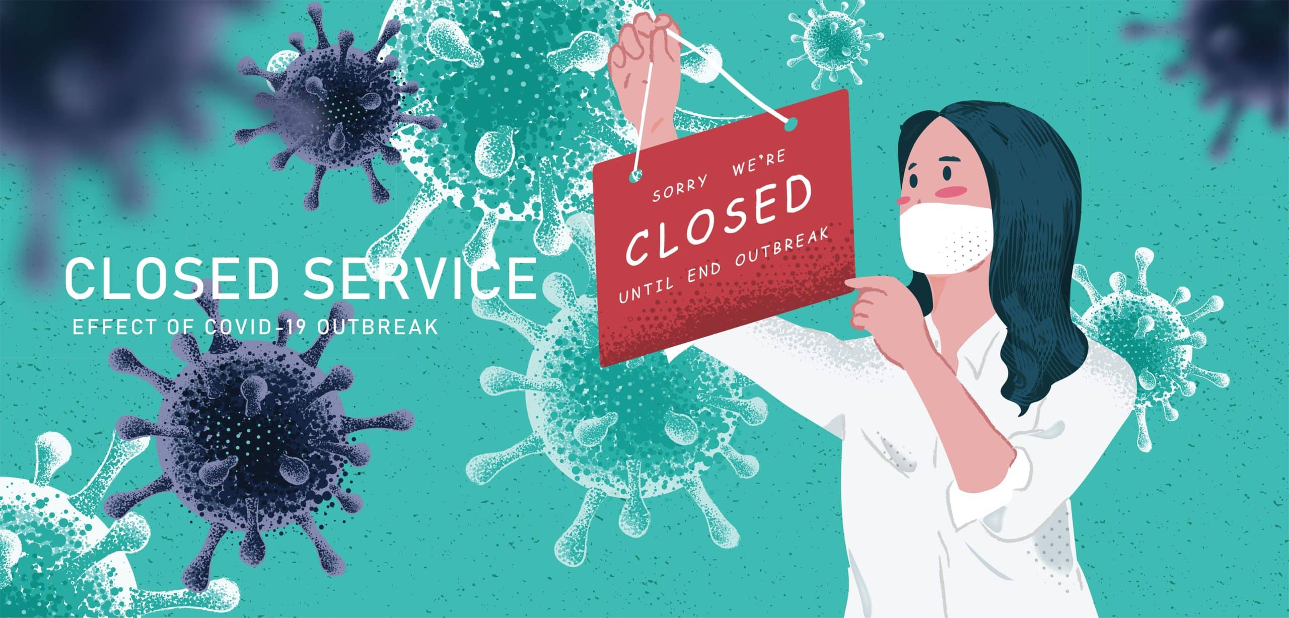 a closed sign during covid pandemic