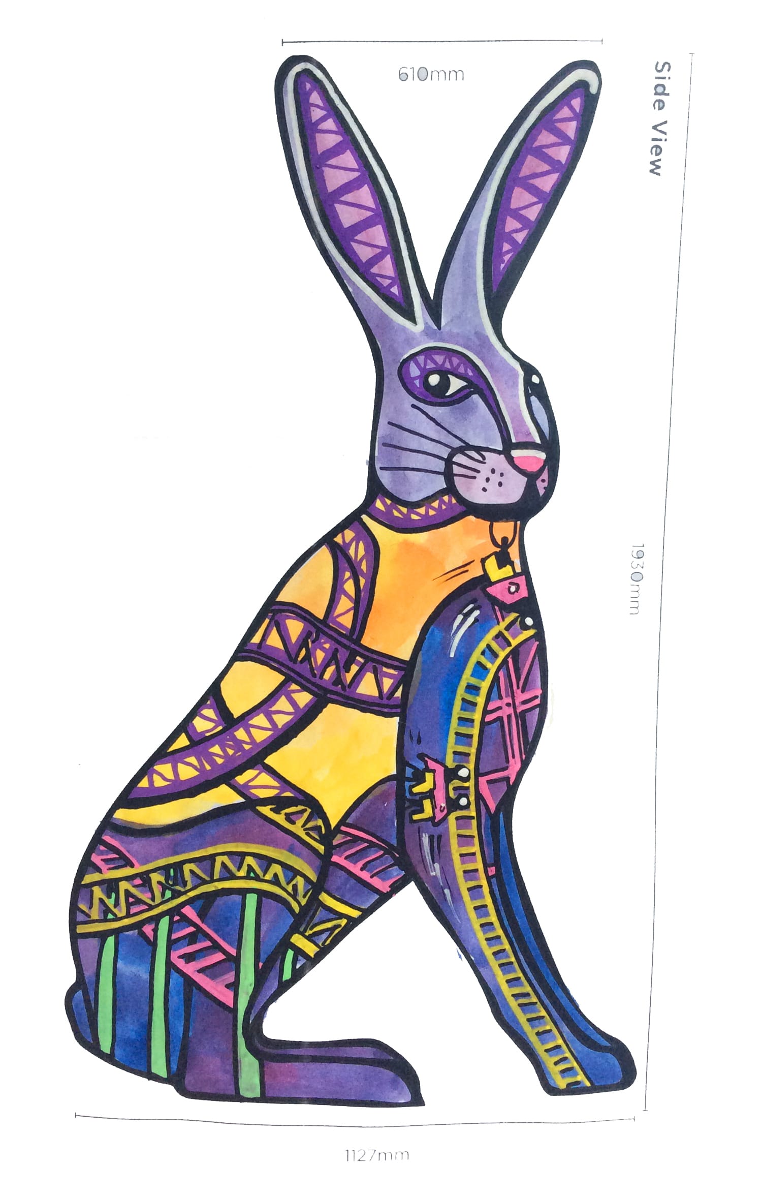 a design mock up for btmk hare statue