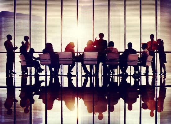 group of people in a meeting room