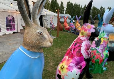 Hares About Town - statues of hares