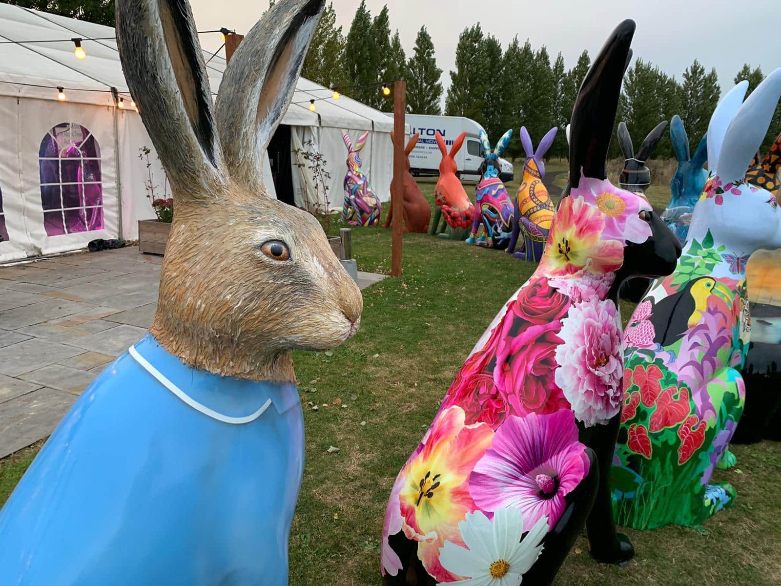 Hares About Town - statues of hares