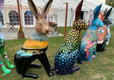 Hares About Town - statues of hares